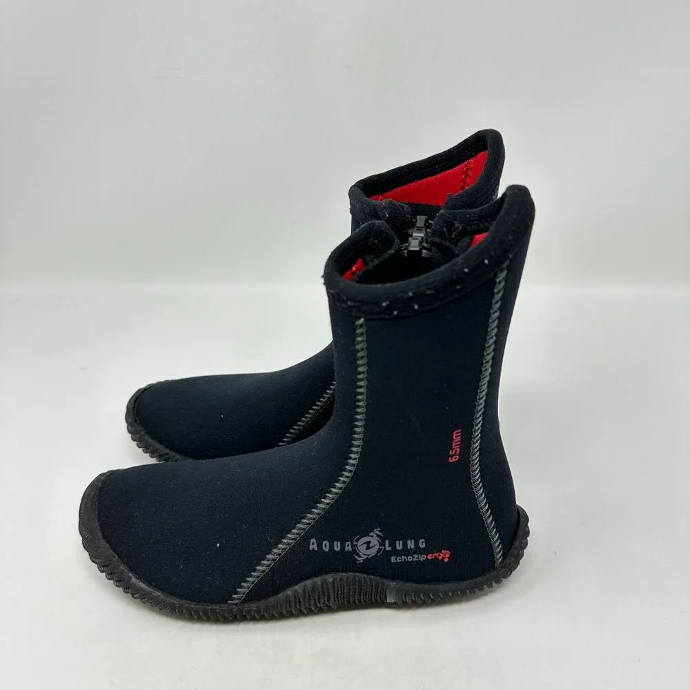 Aqua Lung EchoZip Ergo Size 5 (6.5mm) Black Scuba Diving Sock Boots Shoes
